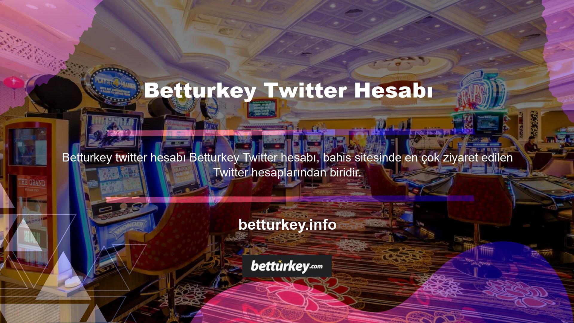 Sitenin Betturkey Twitter hesabı sosyal medya hesapları Twitter hesabı hem takipçi sayısı hem de paylaşılan etkileşimler açısından binlerce farklı bahisçiye ulaşmaktadır